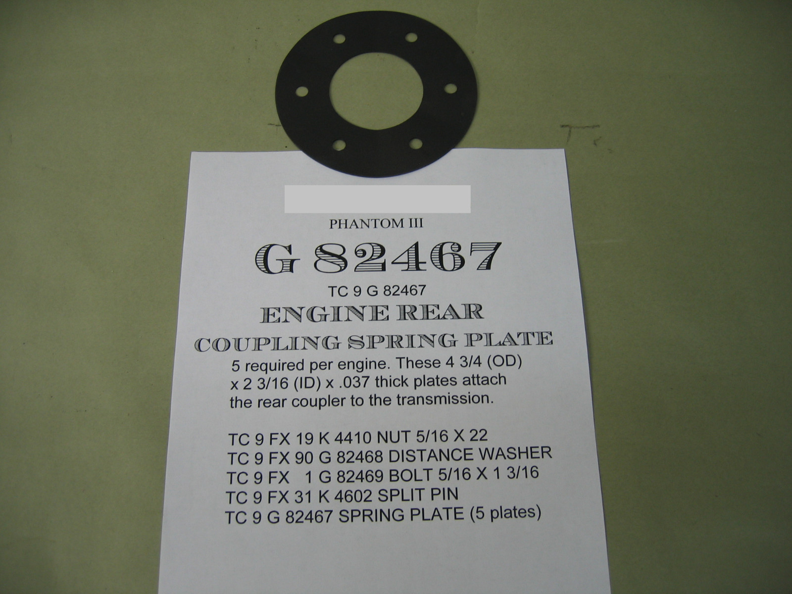 Vintage Rolls-Royce Phantom III spring coupler (Clutch to Trans)