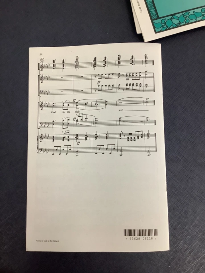 Gloria a Dios en el Coro Más Alto Música SATB por Allen Pote Coral Lote de 17 Foto 4 de 4