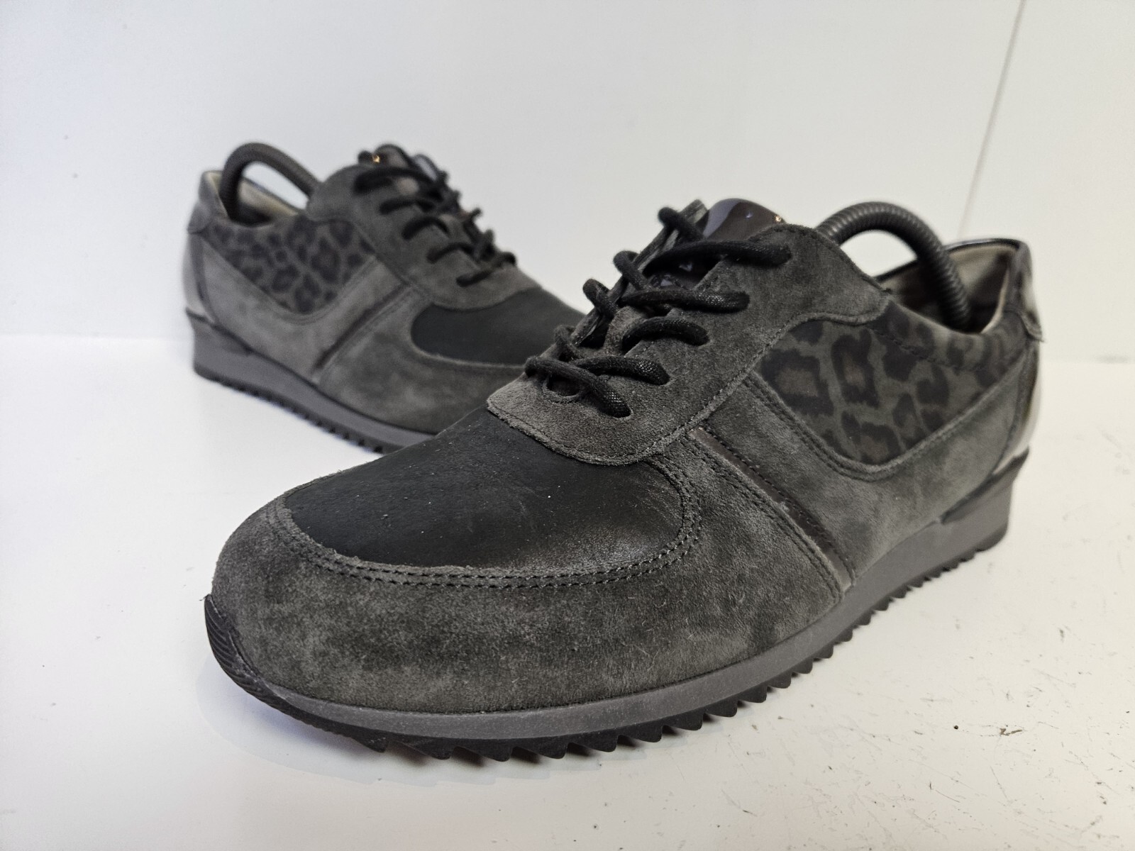 Waldlaufer Hurly Trainers Womens Grey Mixed Fabric Designer Sneakers UK 4 EU37 image 8