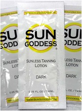 Sun Goddess - Sunless Self Tanning Lotion - DARK 4 Pack .25 oz - Best Tanner..