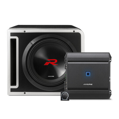 Alpine R2-SB10V-BNDL Bass Boost Package, R Series 10'' Subwoofer w/ S Series Amp