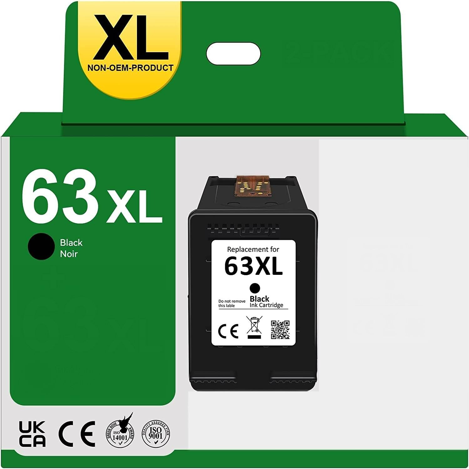 Ink Cartridge Compatible For HP 63XL 63 XL BLACK  DeskJet 3632 3830 4650