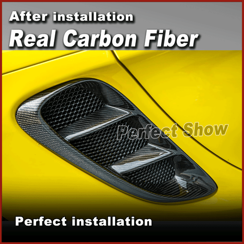 Para Porsche 718 Boxster Cayman carbono tomas de aire laterales tomas de aire Turning - Imagen 4 de 11