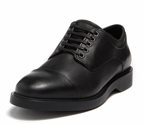 George Brown Bilt Shoes Butch Cap Toe Derby Size 10.5 Black