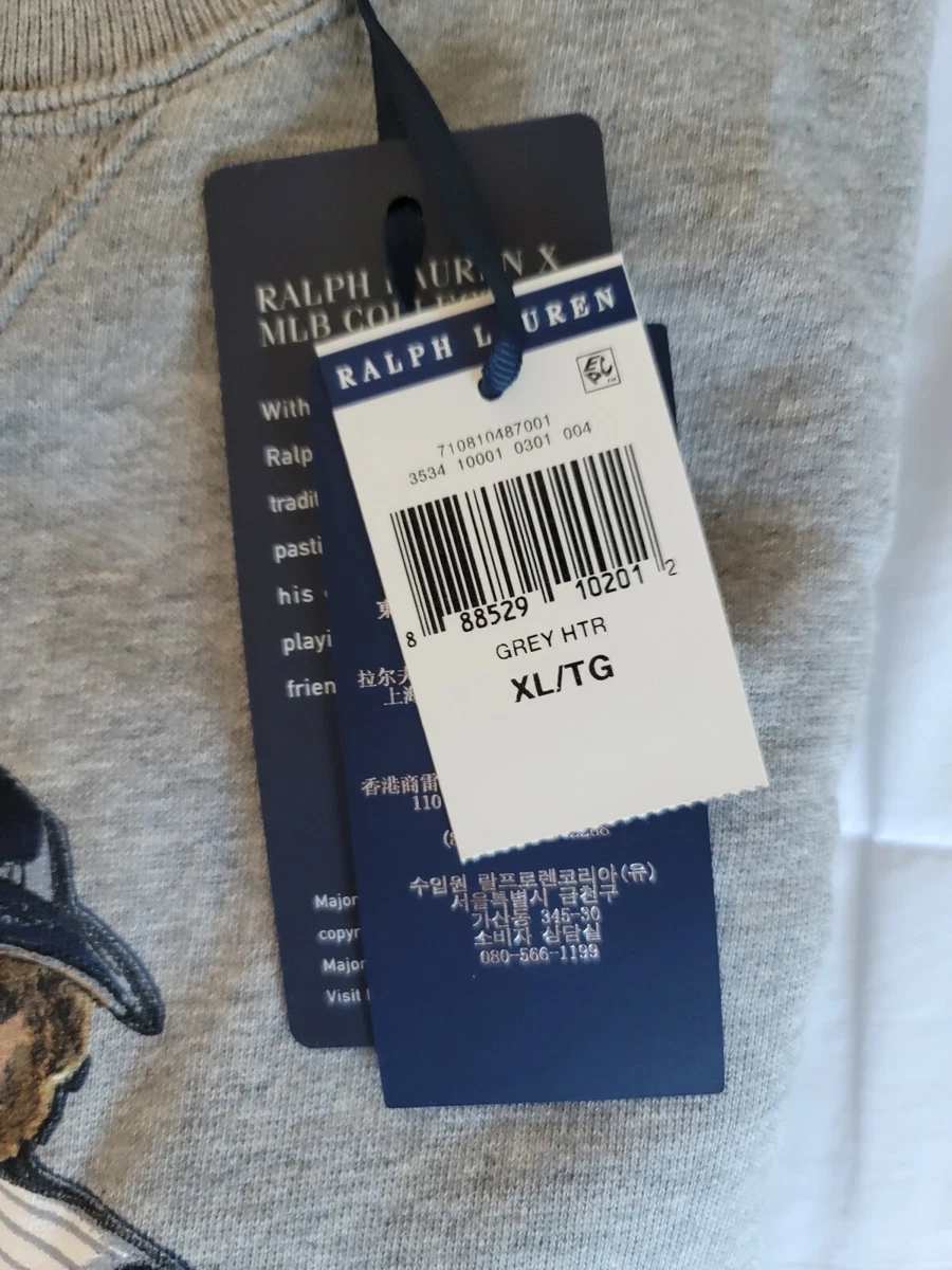 Polo Ralph Lauren New York NY Yankees MLB Fleece Baseball Bear Sweater Youth XL