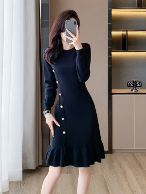 knee length black dress A Line Sleeves Tulle Halter Homecoming Dresses Knee Length Cocktail Dresses