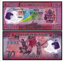 2023 Solomon Islands 10 Dollars P 39 Comm. 17th Pacific UNC NEW Banknote