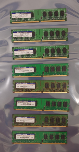 Super Talent 1GB DDR2-667 PC5300 Samsung 64MX8CL5 | Qty = 11 | USED - Picture 6 of 19