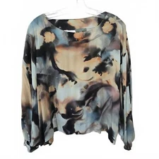 Grade & Gather Artistic Print Blouse - S/M