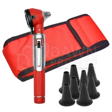 Fiber Optic Mini Pocket Otoscope Set LED Ear Scope Medical Diagnostic ENT Hi-Q