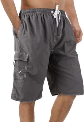 Men's Quick-Dry Swim Trunks with Mesh Lining, Funny Swim Shorts Bathing Suits