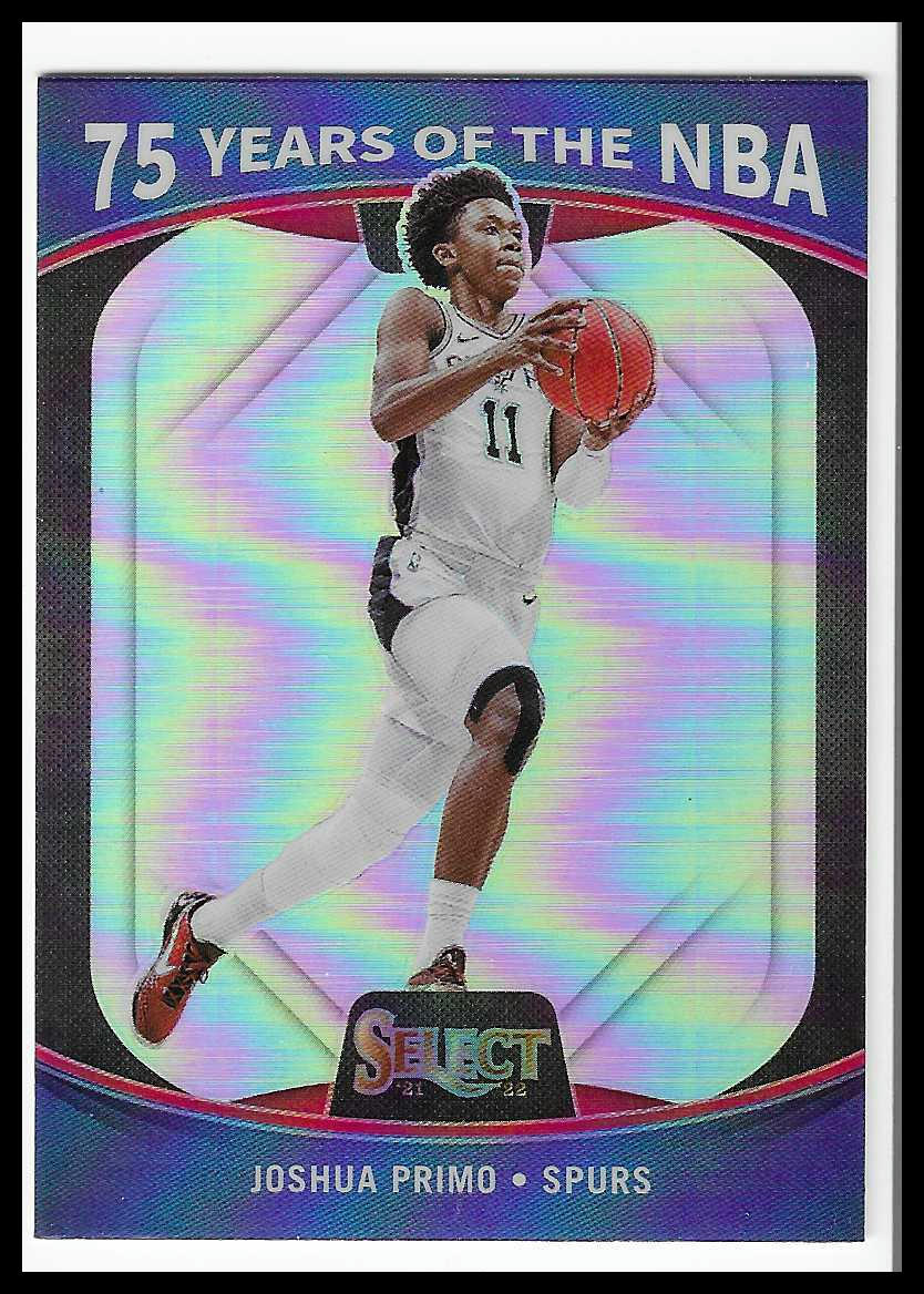 2021-22 Panini Select #75 Joshua Primo 75 Years of the NBA