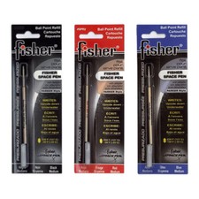 FISHER Space Pen Kugelschreiber Gasdruck Großraum Mine F B M Schwarz Rot Blau