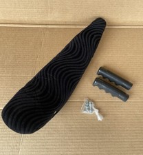 Bicycle Banana Seat for 20" Lowrider Bike Velour Black Fabric and Black Grips