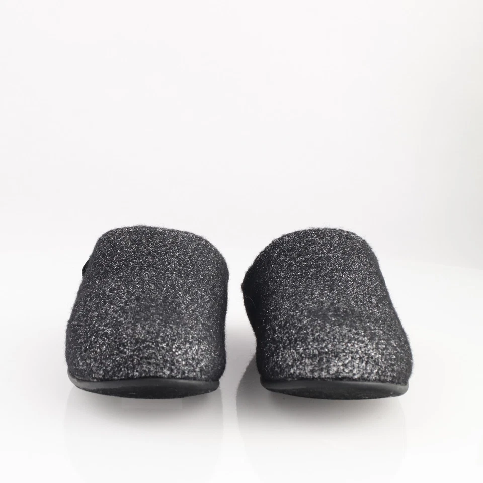 Fitflop Womens Chrissie Glimmerwool Mule Size 5 Black Lame Slipper Shoe Slip On - Image 2 of 4