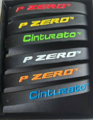Pirelli F1 Tire Memorial Black Wristband Set of 6, Free Shipping