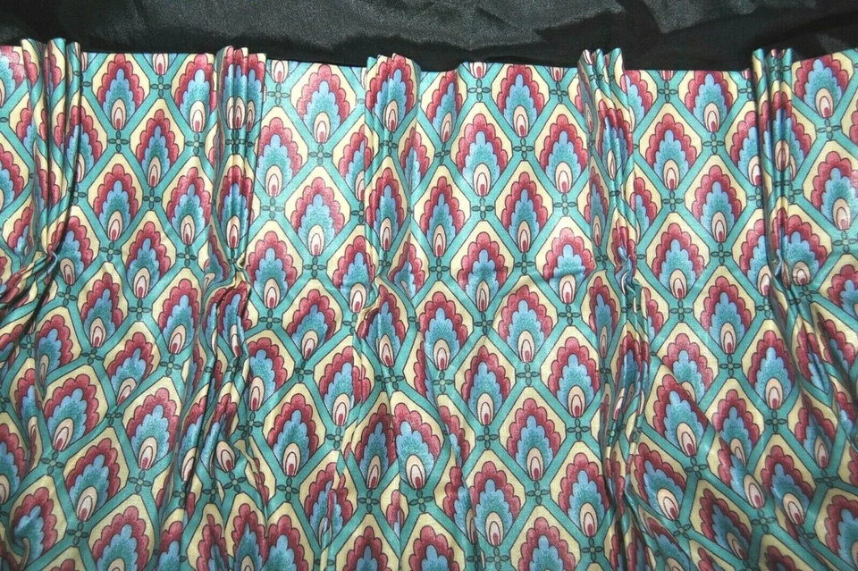 QUALIDADE SUPERIOR Custom Made CORTINAS DE CORTINA FORRADAS COMPRIMIDAS 2 Painéis Ganchos NÃO USADAS - Imagem 4 de 4