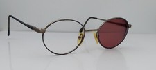 Vintage BerDel Phoenix Gray Oval Metal Sunglasses Italy FRAMES ONLY