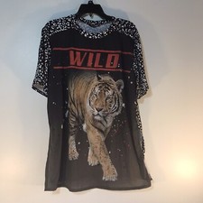 Fashion Nova Wild Style Tunic Side Slits & Graphic Print Womens Size XL New