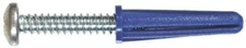 The Hillman Group 41400 Blue Ribbed Plastic Anchors, 6-8x3/4 Pla