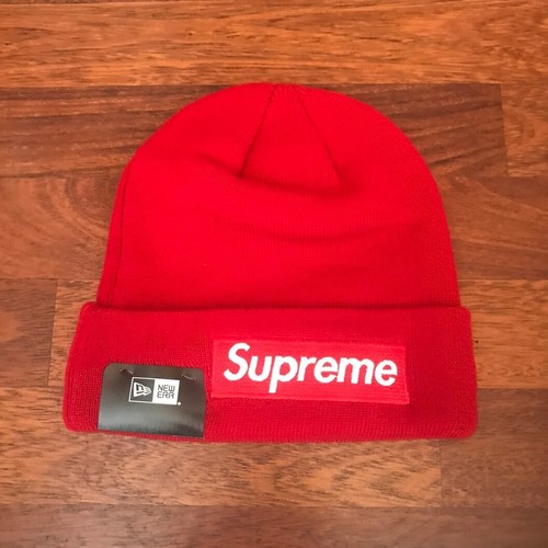 NEW ERA BOX LOGO BEANIE RED 