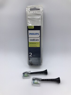 Philips Sonicare HX6062/95 W DiamondClean Brush Heads (2 Pk Black) New/ Open Box