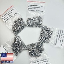 100PCS M5 0.5 304 Stainless Steel Hex Machine Screw Nuts