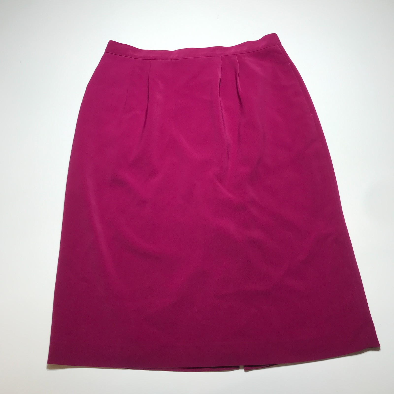 Le Suit Two Piece Womens 14W Purple Lined Blazer Jacket & Pencil Skirt *Stain*