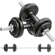 SPORTNOW Set Pesi e Bilanciere da 20kg Impugnature Antiscivolo 8 Dischi Pesi