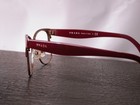 Authentic Prada Gold and Red Wine Eyeglasses Frames Made in Italy — photo 3