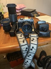 Minolta XG-M 35mm Film SLR Camera Kit with 50mm Lens Tested and Working W/extras