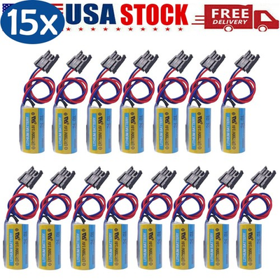 #ad ◉ 15X MR BAT ER17330V 3.6V Mitsubishi A6BAT PLC Battery for FANUC CNC System $112.69