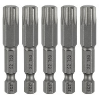 "5X T50 Torx Bit 1/4\" 50Mm Magnet. S2 FüR Schrauben"