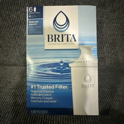 Brita Pitcher Replacements Filters  6 Pack - Brand New  (Factory Sealed)