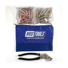 25 1/8 and 25 3/16 Cleco Fasteners  Cleco Pliers  Mesh Carry Bag - Cleco Fa...