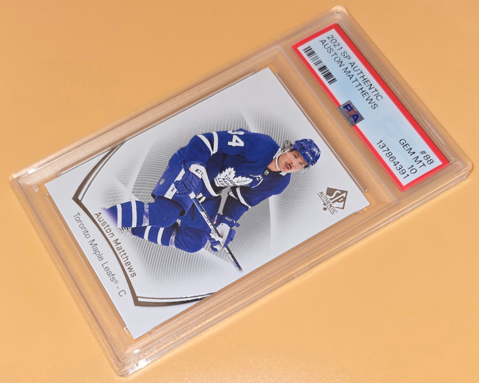 Auston Matthews PSA 10 Low Pop 2021-22 SP Authentic Hockey Toronto Maple Leafs view 5