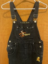 VTG Pooh Brand Kid  s Embroidered Corduroy Overalls Tigger Pooh T-I-Double Guh-Er