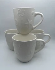 Thomson Pottery Cape Cod Mug Rustic 4” Embossed Shells 12oz Nautical Cups C50