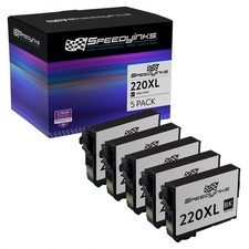 SPEEDY 5PK 220XL Ink Cartridge for Epson T220XL220 HY Black WF2630 WF2650 WF2660