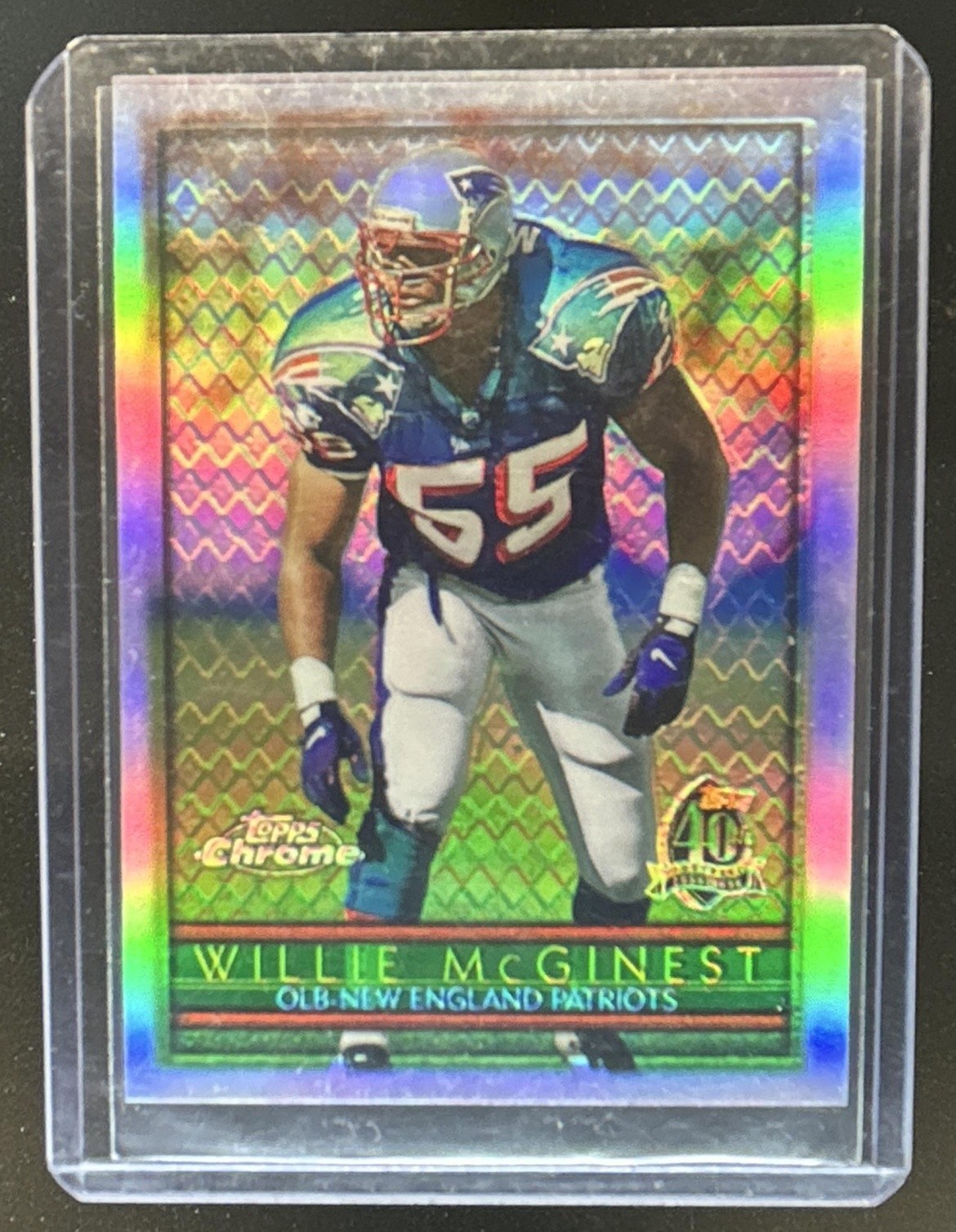1996 Topps Chrome Willie McGinest Refractor #70 Patriots