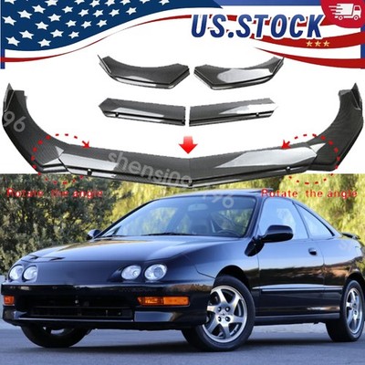 For Acura Integra GS RS Add-on Car Front Bumper Lip Splitter Carbon Fiber Style