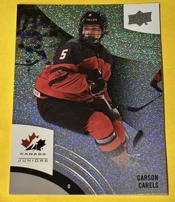 Carson Carels 2025 Upper Deck Team Canada Juniors #68 Silver Foil RC Card