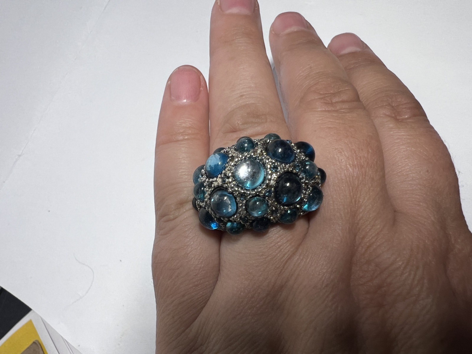 blue scattering ring  adjustable ring - image 1