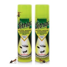 2 x Dethlac Spray | Ant Killer Indoor & Outdoor 250ml Aerosol | Insect Killer