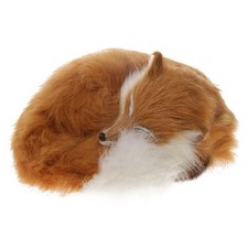 Stuffed Animal Figurine Lifelike Sleeping Fox Lovely Animal Doll Plush Handcraft