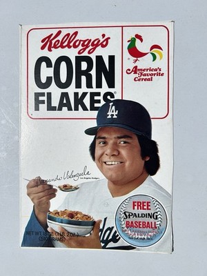 LOT OF 5 Fernando Valenzuela Kellogg's Corn Flakes Box LA Dodgers FRONT ONLY