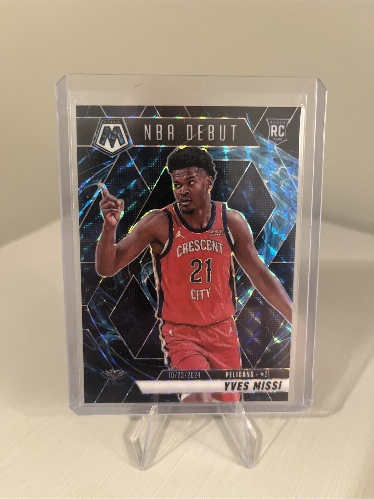 2024-25 Panini Mosaic NBA Debut Genesis Mosaic Prizm Yves Missi #255 Rookie RC