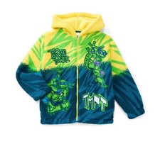 Teenage Mutant Ninja Turtles Jacket Sherpa Hoodie Zip-Up Size 8