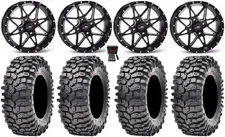 ITP Tornado 14" Wheels Black 30" Roxxzilla Tires Yamaha Viking Wolverine