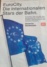 Eurocity-  Die internationalen Stars der Bahn Werbeprospekt 1998